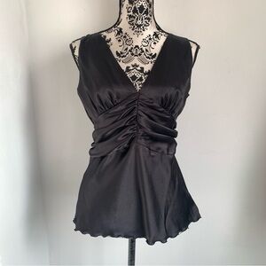 Bisou Bisou Black Satin Top